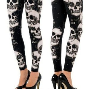 High Waisted Skull leggings